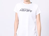 White Polyester Breathable Textured Thin Flexible Standard Fit Performance Women's T-Shirt - 97283
