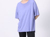 Light Lavender Jersey Modal Soft Touch Oversize Fit Basic Women's T-Shirt - 97285