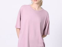 Dried Rose Jersey Modal Soft Touch Oversize Fit Basic Women's T-Shirt - 97285