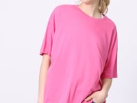 Sugar Pink Jersey Modal Soft Touch Oversize Fit Basic Women's T-Shirt - 97285