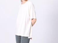 Ecru Modal Soft Touch Oversize Fit Basic Women's T-Shirt - 97285