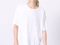 White Jersey Modal Soft Touch Oversize Fit Basic Women's T-Shirt - 97285