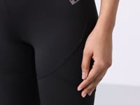 Black Polyester Flexible Standard Fit Performance Women's Biker Tights - 91013