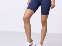 Indigo Polyester Flexible Standard Fit Performance Women's Biker Tights - 91013