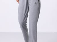 Grey Melange Zippered Comfort Fit Classic Leg Women's Tracksuit Bottom - 94195