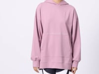 Dried Rose Balloon Sleeve Embroidered Women's Oversize Tunic Sweatshirt - 97163