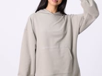 Dark Beige Balloon Sleeve Embroidered Women's Oversize Tunic Sweatshirt - 97163