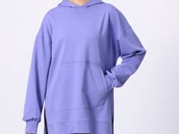 Plato Balloon Sleeve Embroidered Women's Oversize Tunic Sweatshirt - 97163
