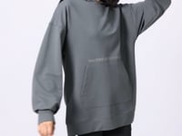 Balloon Sleeve Embroidered Women's Oversize Tunic Sweatshirt - 97163