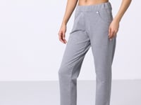 Gray Melange Detailed Elastic Waist Classic Pants Women's Tracksuit Bottom - 94007