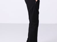 Black Hidden Zipper Pocket Comfort Fit Classic Hem Women's Tracksuit Bottom - 94148