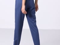 High Waist Comfortable Form Ribbed Cuff Women's Tracksuit Bottom - 94583