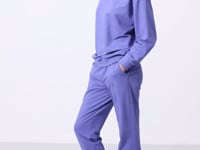 Plato Basic Cotton O Neck Oversize Elastic Cuff Women's Tracksuit Set - 95287