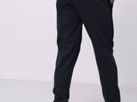 Indigo Textured Surface Standard Fit Embroidered Men's Tracksuit Bottom - 82126