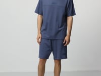 Petrol Cotton Thick Soft Textured Oversize Fit Basic Men's Shorts Set - 85259
