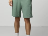 Light Green Cotton Thick Soft Textured Standard Fit Basic Men's Shorts - 81275