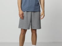 Grey Melange Cotton Thick Soft Textured Standard Fit Basic Men's Shorts - 81275
