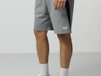 Grey Melange Cotton Thick Soft Textured Standard Fit Basic Men's Shorts - 81280