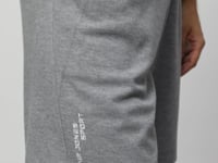 Grey Melange Cotton Thick Soft Textured Standard Fit Basic Men's Shorts - 81278