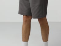 Dark Gray Cotton Thick Soft Textured Standard Fit Basic Men's Shorts - 81278