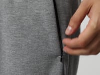 Grey Melange Cotton Thick Soft Textured Standard Fit Basic Men's Shorts - 81276