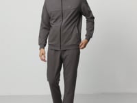 Dark Grey Cotton Thick Soft Textured Comfort Fit Basic Men's Tracksuit Set - 85260