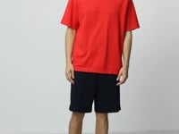 Fiesta Navy Blue Cotton Thick Soft Textured Oversize Fit Basic Men's Shorts Set - 85257