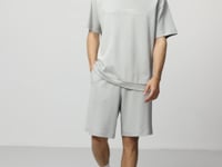 Stone Cotton Thick Soft Textured Oversize Fit Basic Men's Shorts Set - 85257
