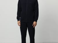 Navy Blue Cotton Thick Soft Textured Comfort Fit Basic Men's Tracksuit Set - 85260