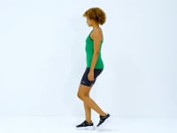 Green Back Detailed Print Standard Cut Women's Singlet - 97269