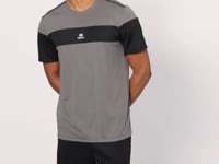 Dark Grey Polyester Breathable Textured Thin Flexible Standard Fit Men's Performance T-Shirt - 88396