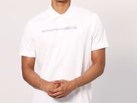 White Polyester Breathable Textured Thin Flexible Standard Fit Polo Collar Men's Performance T-Shirt - 88393