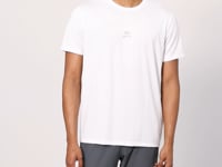 White Polyester Breathable Textured Thin Flexible Standard Fit Men's Performance T-Shirt - 88387