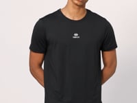 Black Polyester Breathable Textured Thin Flexible Standard Fit Men's Performance T-Shirt - 88387
