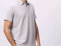 Stone Cotton Thick Soft Textured Polo Collar Oversize Fit Basic Men's T-Shirt - 88381