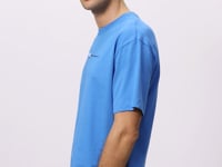 Petrol Blue 100% Cotton Thick Soft Textured Oversize Fit Printed Men's T-Shirt - 88357