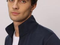 Indigo Textured Surface Standard Fit Embroidered Men's Tracksuit Set - 85248