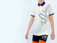 Ecru Print Detailed Standard Mold Polo Collar Boys' T-Shirt - 11164