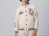 Thick, Soft Textured Standard Fit Embroidered Fleece Boys' College Jacket - 11227