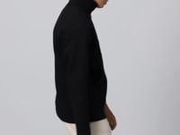 Black Cotton Thick Fleece-Lined Soft Textured Standard Fit Embroidered Boys' Sweatshirt - 11245
