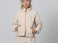 Thick Soft Textured Standard Fit Embroidered Fleece Girls' Sweatshirt - 75157