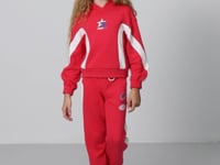 Viva Red Cotton Fleece-Lined Soft Textured Standard Fit Printed Girls' Tracksuit Set - 75166