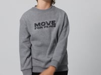 Grey Melange Cotton Thick Fleece-Lined Soft Textured Standard Fit Printed Boys' Sweatshirt - 11216