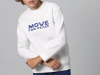 Beige Cotton Thick Fleece-Lined Soft Textured Standard Fit Printed Boys' Sweatshirt - 11216