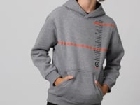 Grey Melange Cotton Thick Fleece-Lined Soft Textured Standard Fit Printed Boys' Sweatshirt - 11239