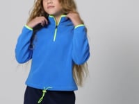 Thick Soft Textured Standard Fit Embroidered Fleece Girls' Sweatshirt - 75151