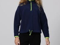 Indigo Thick Soft Textured Standard Fit Embroidered Fleece Girl's Sweatshirt - 75151