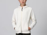 Ecru Thick Soft Textured Standard Fit Embroidered Fleece Girls' Sweatshirt - 75152