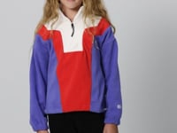Plato Thick Soft Textured Oversize Embroidered Fleece Girl's Sweatshirt - 75153