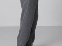 Grey Melange Thick Soft Textured Standard Fit Embroidered Fleece Girls' Tracksuit Bottom - 75155